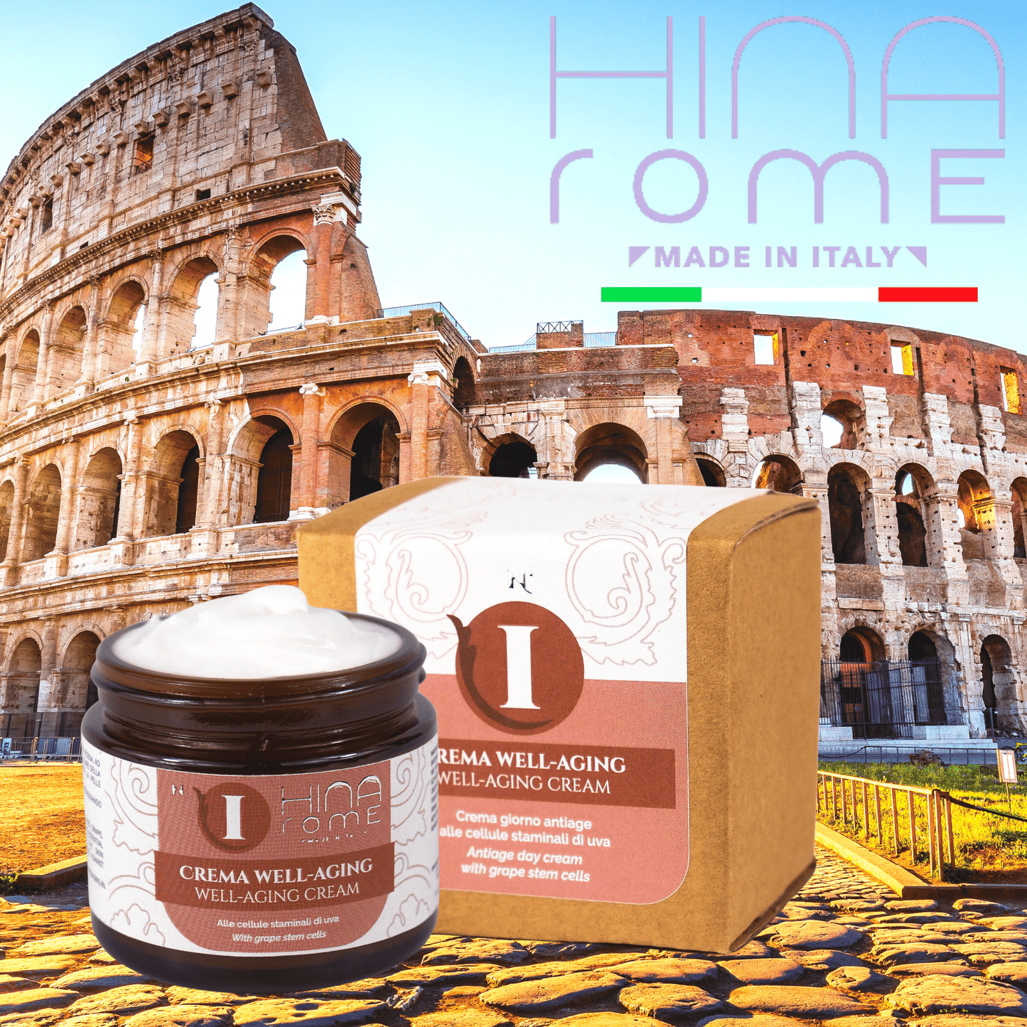 Anti-Wrinkle Face Cream with Red Grape Stem Cells | Made in Rome | 60 ml