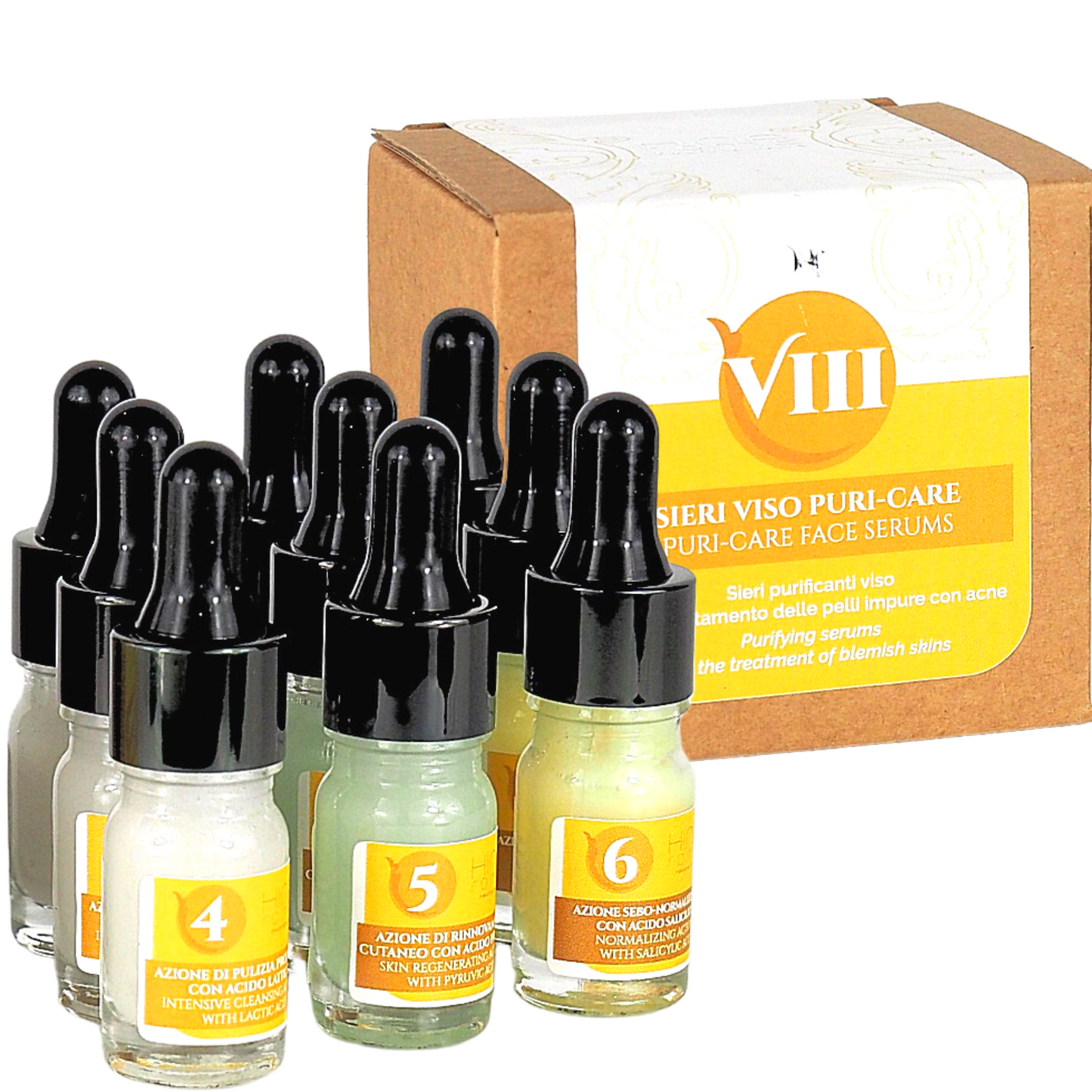 3x Siero Bava di Lumaca | 3x Siero Pelle Grassa | 3x Siero Antirughe con Acido Piruvico | Prodotto a Roma | 45 ml