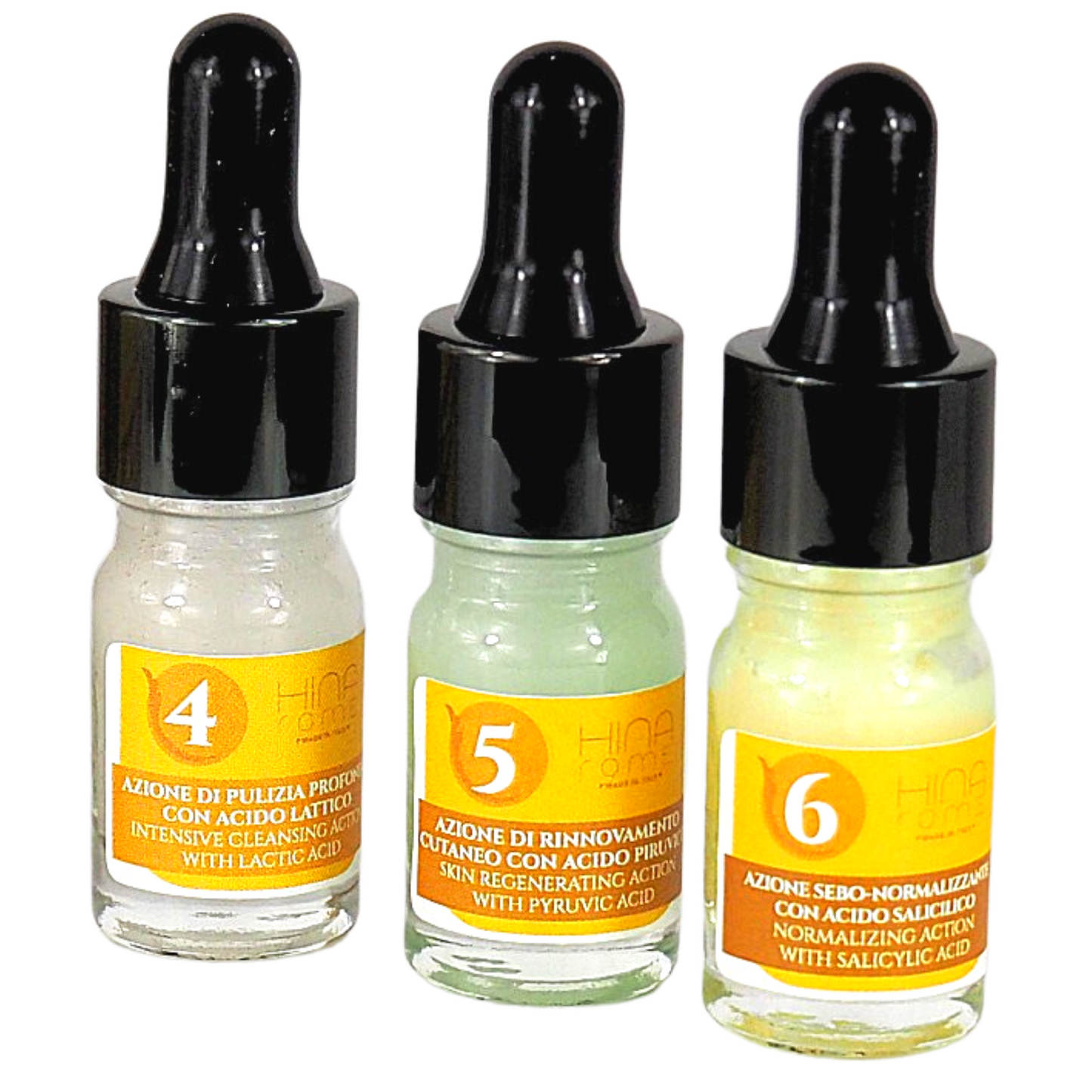 3x Siero Bava di Lumaca | 3x Siero Pelle Grassa | 3x Siero Antirughe con Acido Piruvico | Prodotto a Roma | 45 ml