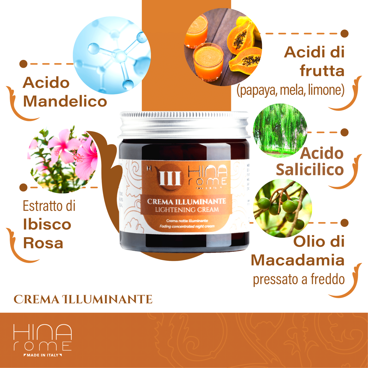 Crema Viso Notte Antimacchia con Uva Ursina | Prodotto a Roma | 60 ml