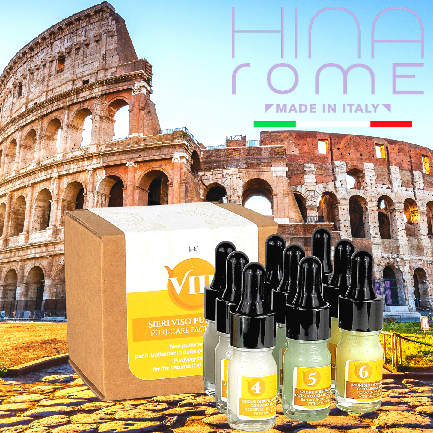 3x Siero Bava di Lumaca | 3x Siero Pelle Grassa | 3x Siero Antirughe con Acido Piruvico | Prodotto a Roma | 45 ml