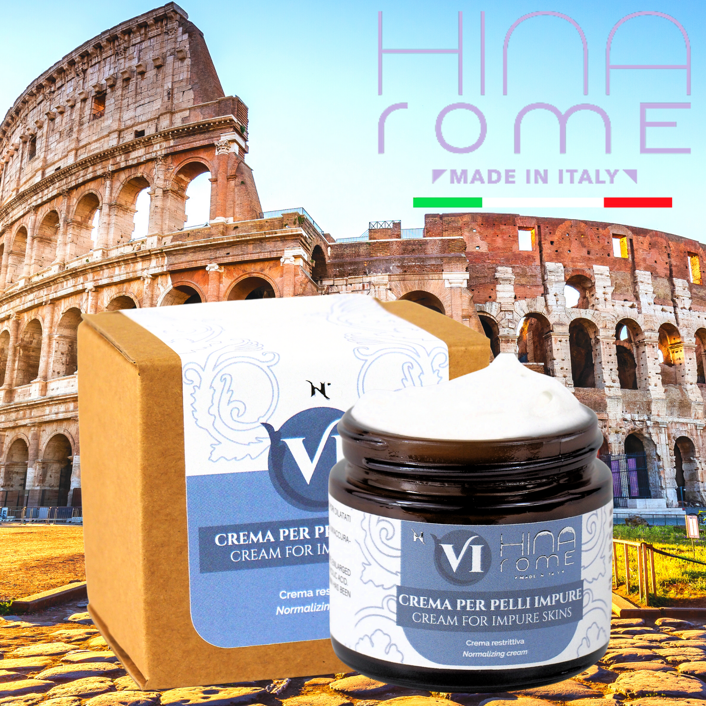 Face Cream for Oily Skin with Snail Slime and Biotin | Made in Rome | 60 ml